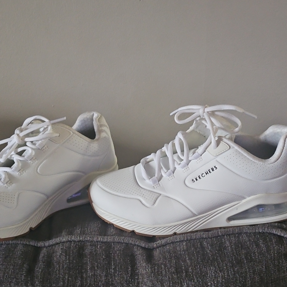 Skechers Classic White Athletic Shoes